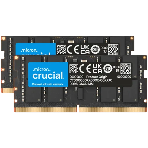 Crucial 64GB Kit (2x32GB) DDR5-6400 CSODIMM CL52