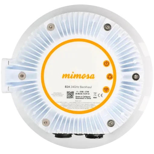 24 GHz, 33 dBi, 1.5Gbps capable PTP backhaul with GPS Sync, integrated antenna, includes PoE Injector 56V, smart mounting bracket and pipe clamps (2)