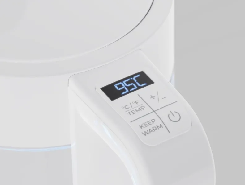 Precise temperature setting 40 – 100 °C