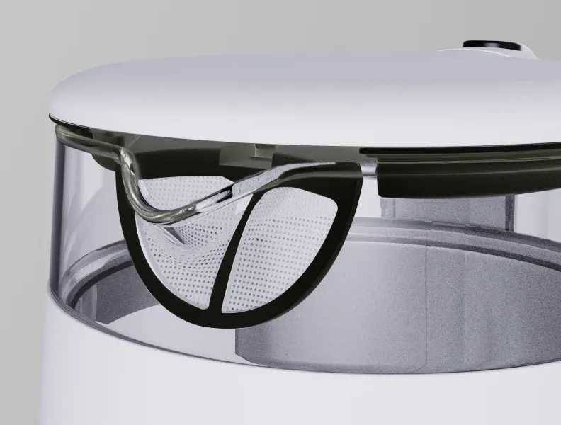 Built-in limescale filter