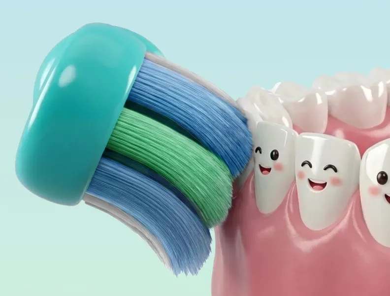 Gentle on baby teeth and gums