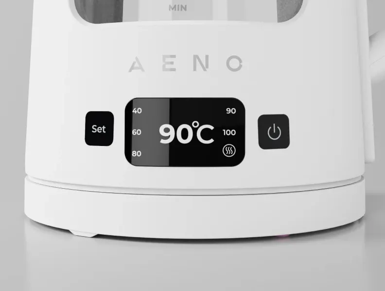 Precise temperature setting 40 – 100 °C