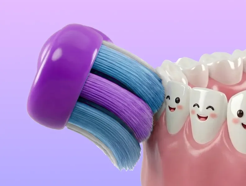 Gentle on baby teeth and gums