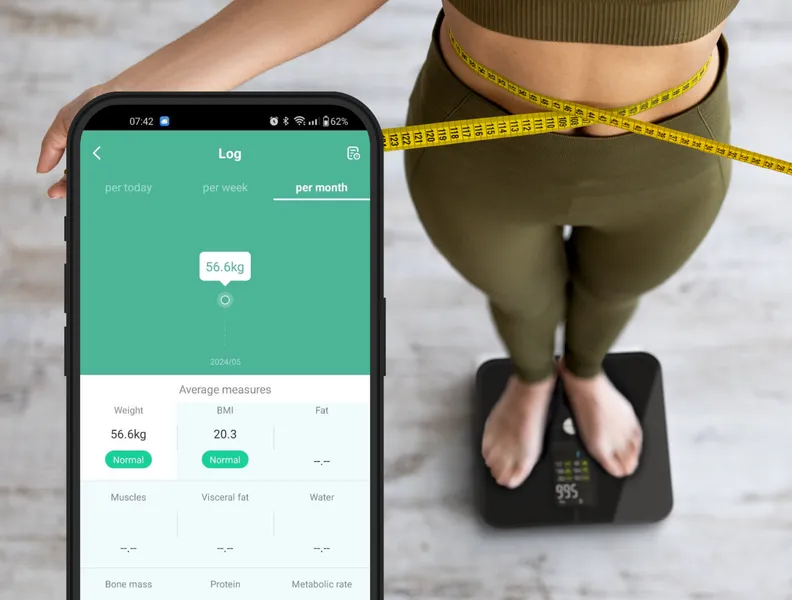 Asistente perfecto para el control de peso: gráfico de cambio de peso