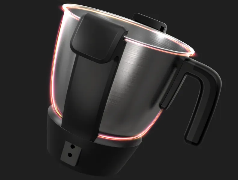 Duradero bol de acero inoxidable de 3.5 L (volumen útil – 2.3 L)