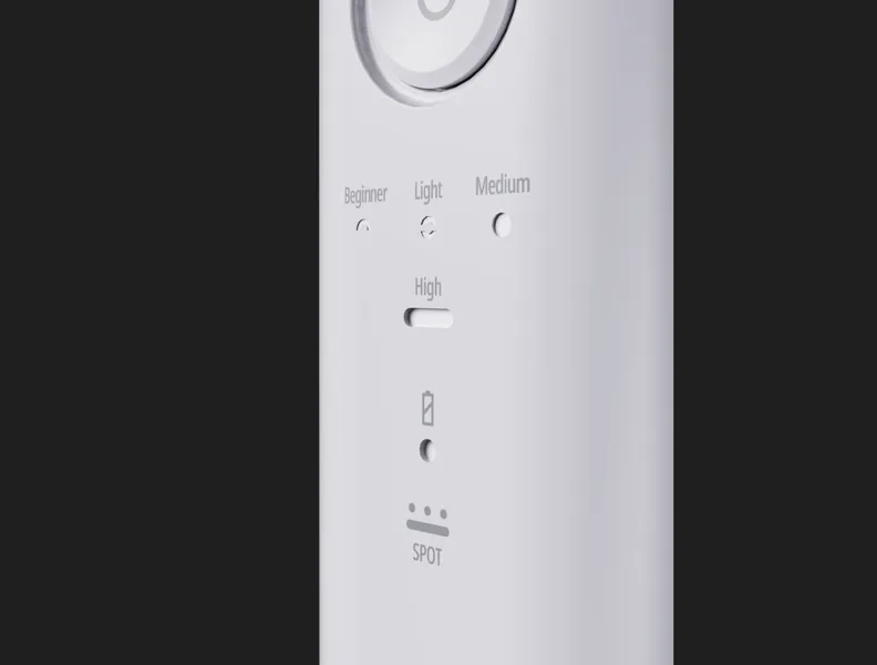 5 režimov čistenia medzizubných priestorov: Začiatočník, ľahký, stredný, vysoký, bodový