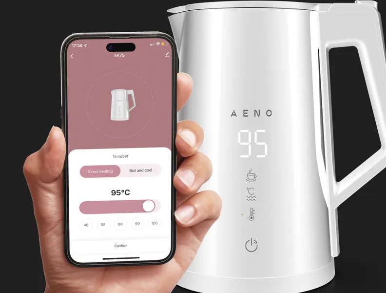 Precise temperature setting 40-100 °C