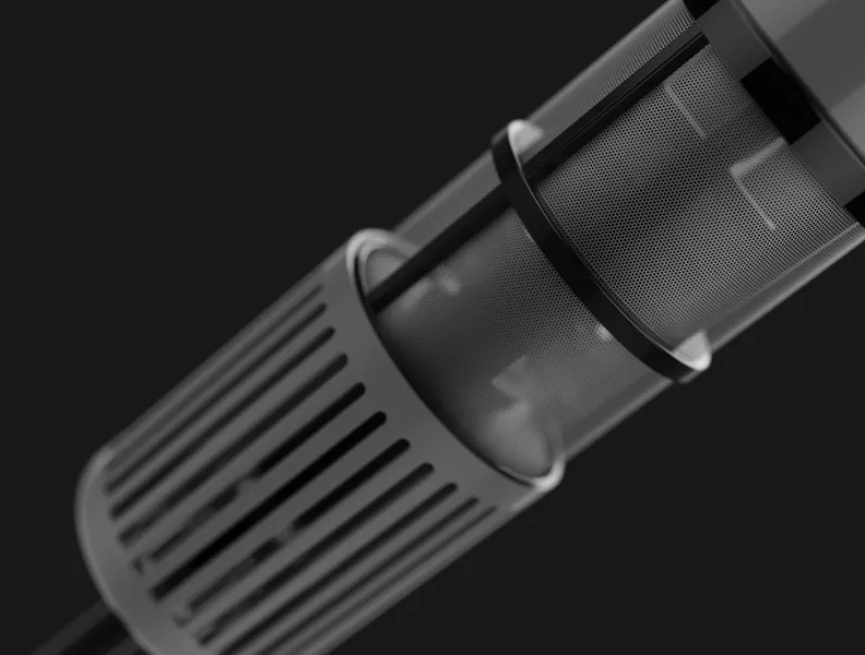 Schnell abnehmbarer Filter für eine einfache Reinigung