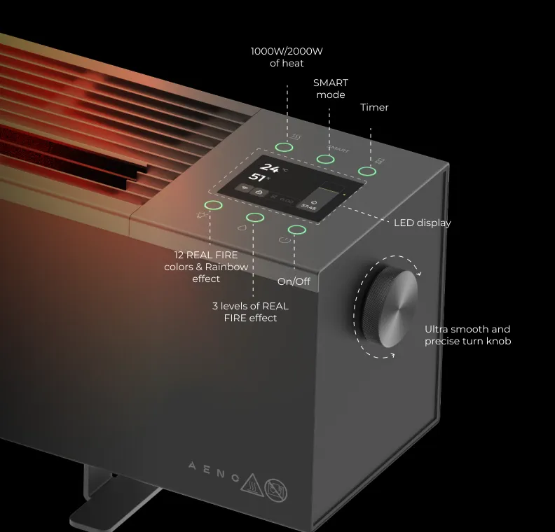 Simple setting with buttons and screen
