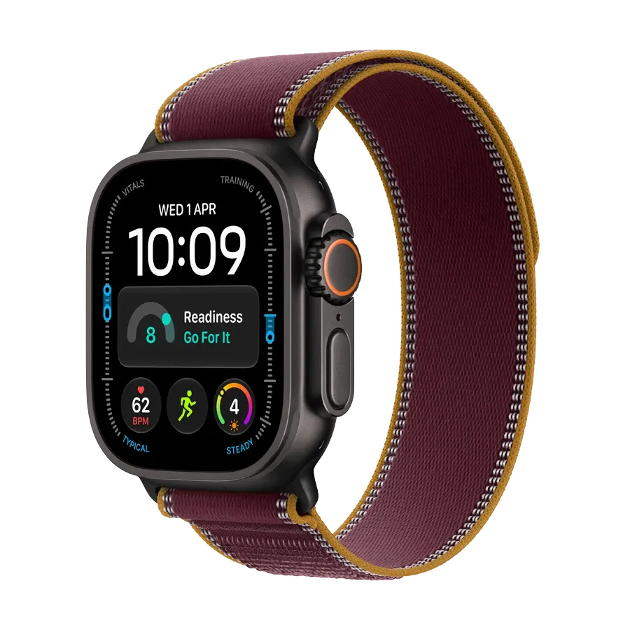 Apple Watch Ultra 4, 49мм, Ремешок с петлёй "Burgundy", S/M, Чёрный – photo 1