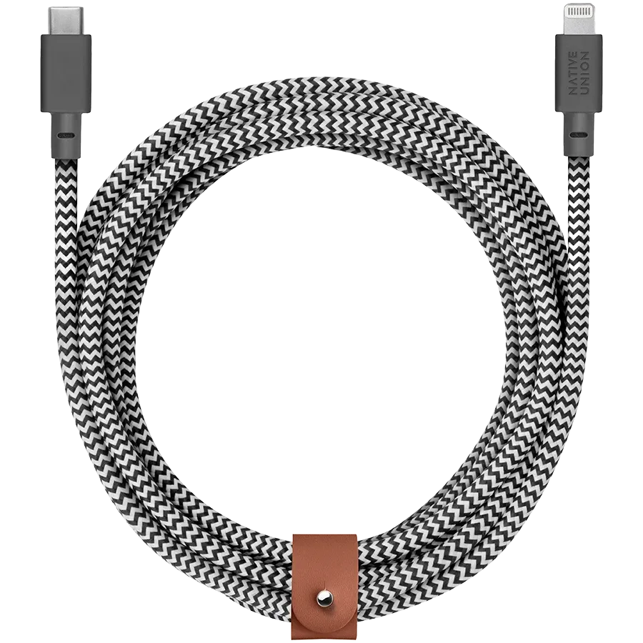 NATIVE UNION Кабель USB-C на Lightning , Zebra, 3м – photo 1