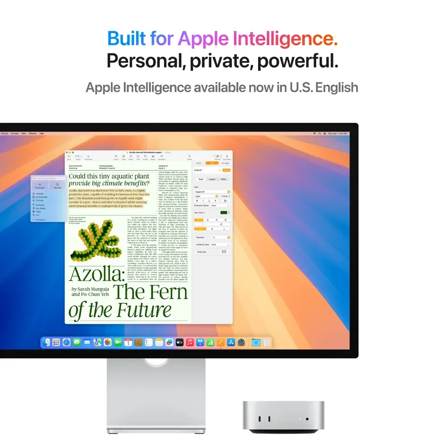 Mac mini: Apple M4 chip with 10‑core CPU and 10‑core GPU, 16GB