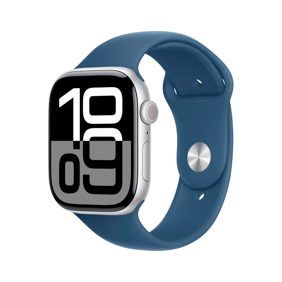 Apple Watch Series 10 GPS 46mm Silver Aluminium Case with Denim Sport Band - M/L, Model A2999 – photo 1
