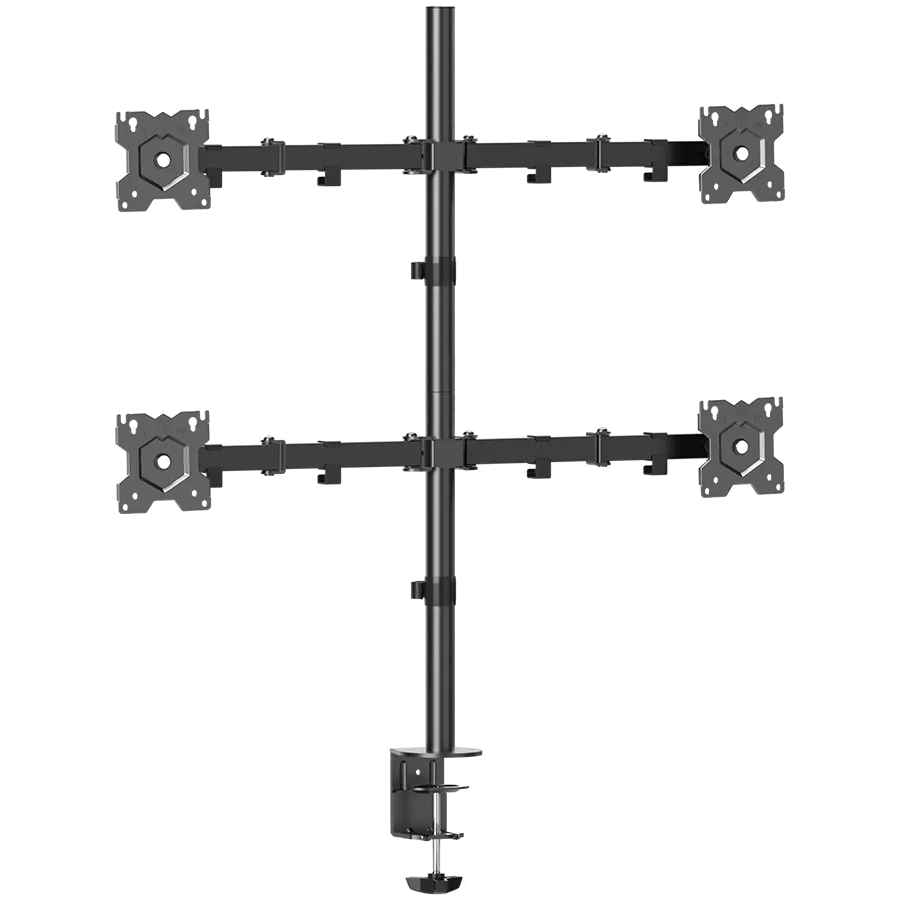 ONKRON Quad Monitor Stand for 13 to 34-Inch LCD LED OLED Screens up to 8 kg, Black