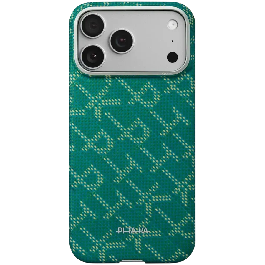 PITAKA Պատյան Ultra-Slim հետ MagSafe Green/Gold for iPhone 17 Pro – photo 1