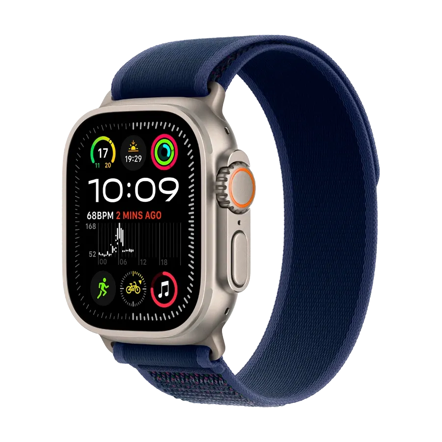 Apple Watch Ultra 2 2024, Blue Trail Loop, S/M, 49mm, Natural Titanium – photo 1