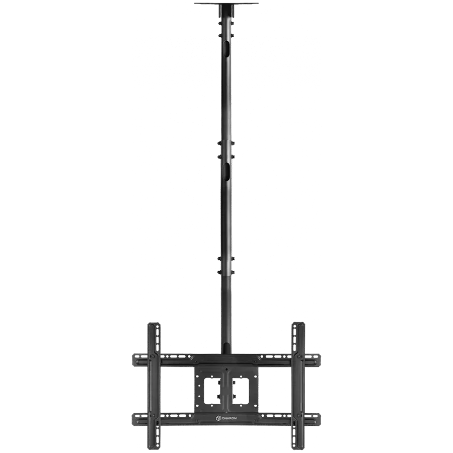 ONKRON Ceiling TV Mount Bracket Height Adjustable for 32 to 80 Inch LED LCD TVs, Black