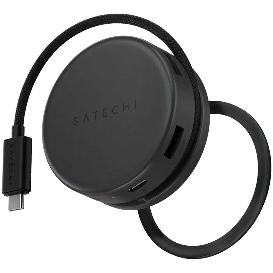 SATECHI OntheGo 7-in-1 Multiport Adapter, Space Black – photo 1