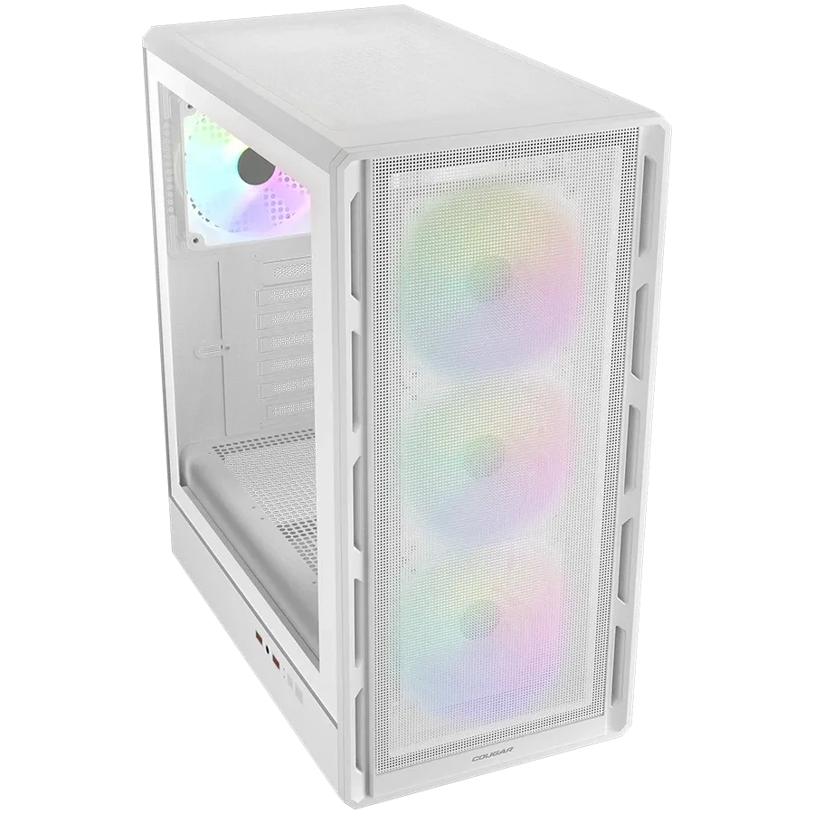 COUGAR AIRFACE PURE RGB PC Case, Mid Tower, White