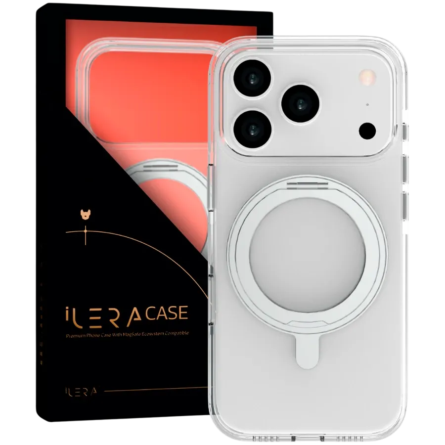 Husă iLera MagStand transparentă pentru iPhone 17 Pro Max – photo 1