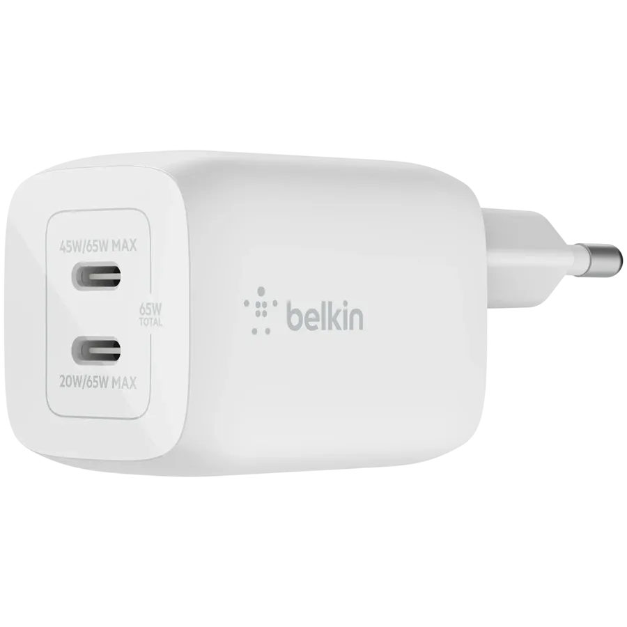 BELKIN Power Adapter 2*USB-C, 65 W – photo 1