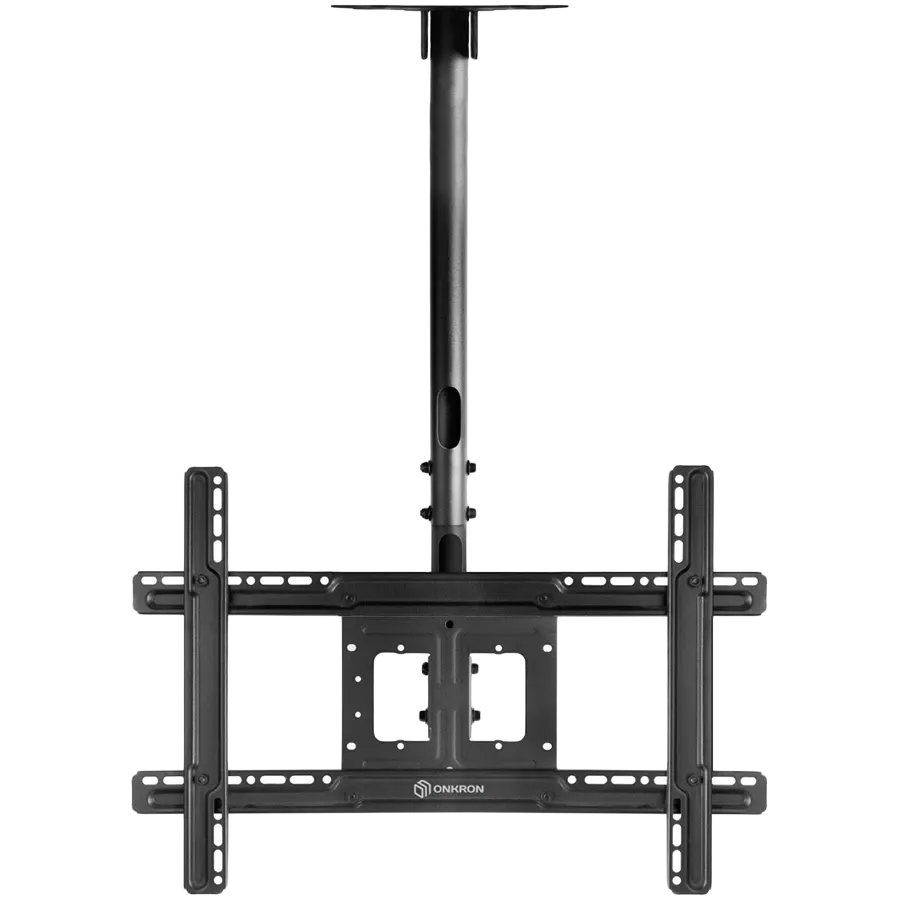 ONKRON Ceiling TV Mount Bracket Height Adjustable for 32 to 80 Inch LED LCD TVs, Black