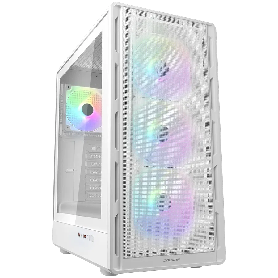 COUGAR AIRFACE PURE RGB PC Case, Mid Tower, White