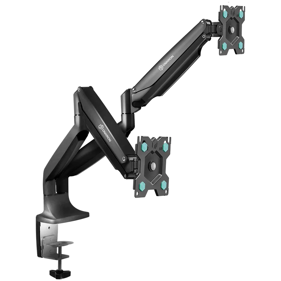 ONKRON Dual Monitor Desk Mount Stand for 13 to 32-Inch LCD LED Monitors up to 9 kg, Black