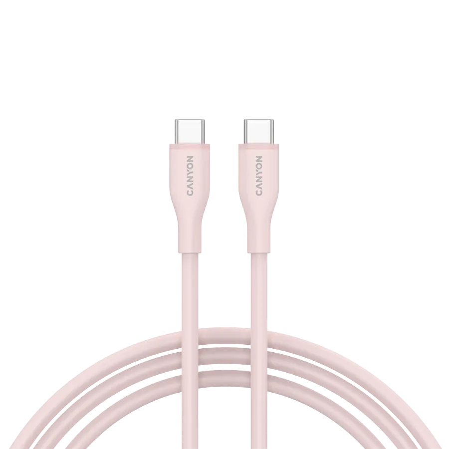 CANYON USB-C to USB-C Cable , Վարդագույն ավազ, 1մ – photo 1