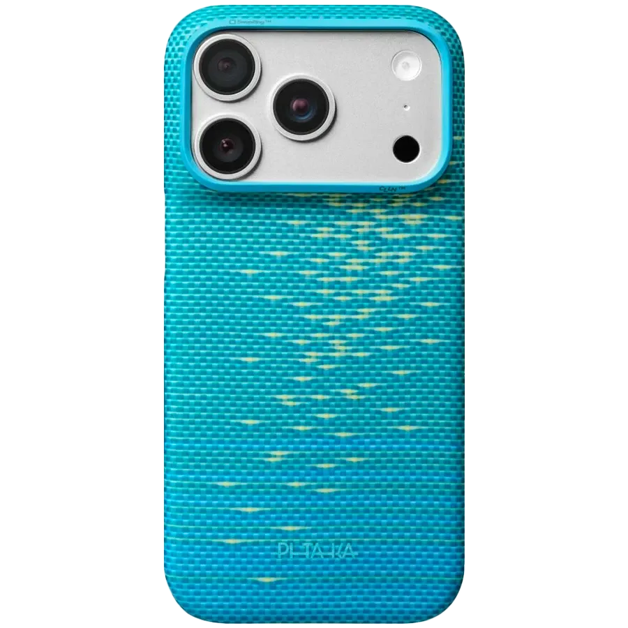 PITAKA Case Glints of Gold თან MagSafe Lucid Blue for iPhone 18 Pro – photo 1