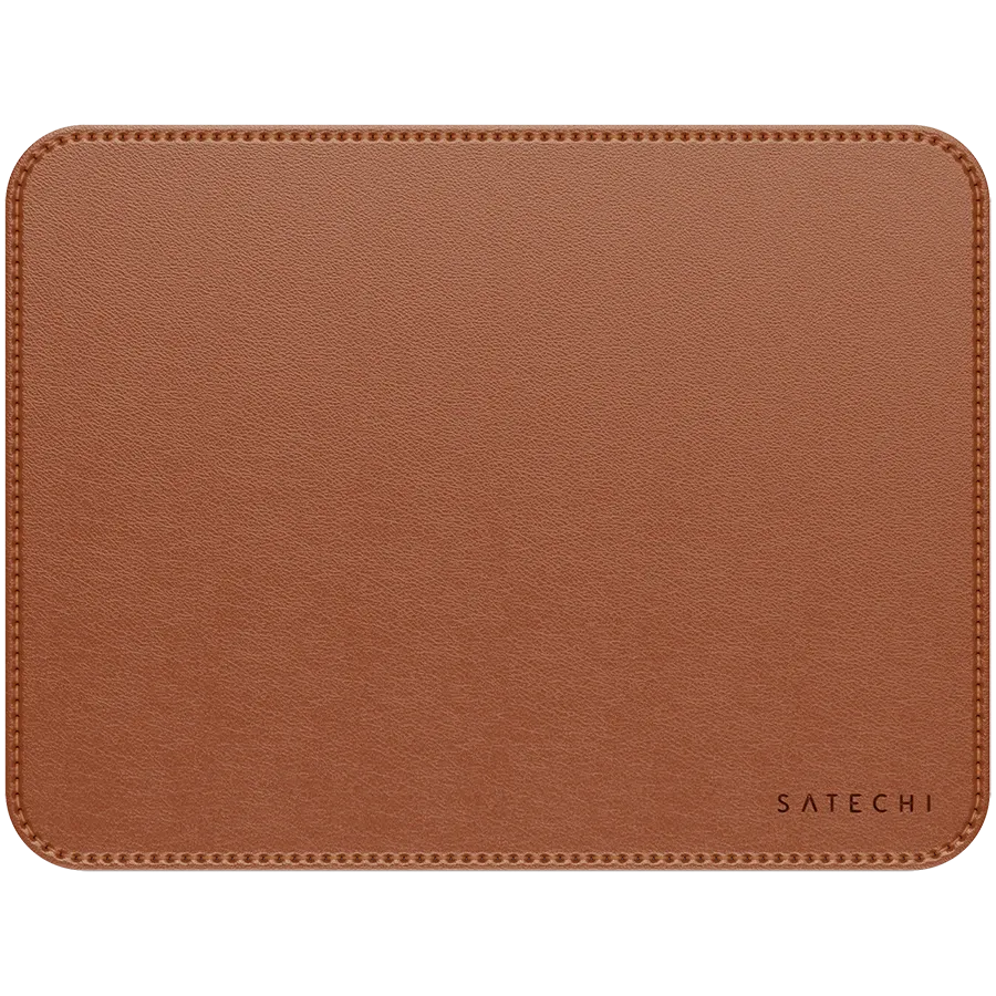 SATECHI Vegan-Leather Premium Mouse Pad, Brown – photo 1