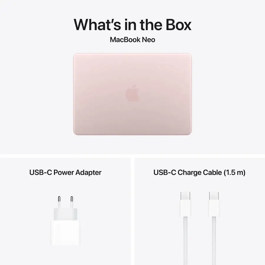 13-inch MacBook Neo: Apple A18 Pro chip with 6-core CPU and 5-core