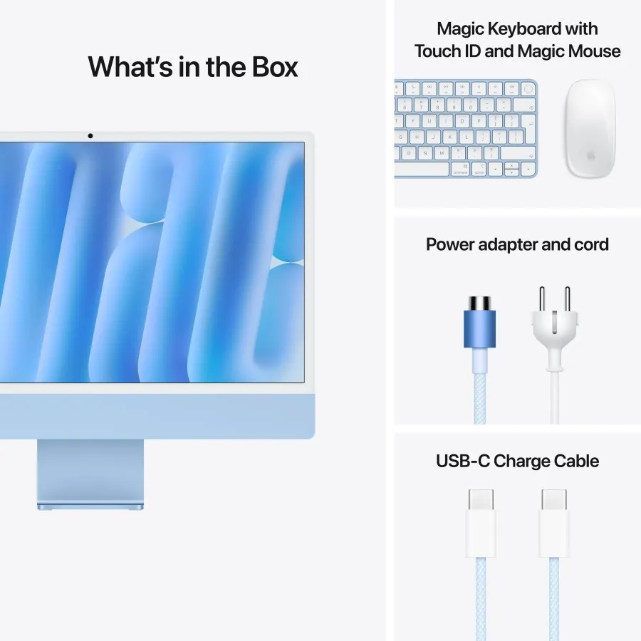 24-inch iMac with Retina 4.5K display: Apple M4 chip with 10‑core