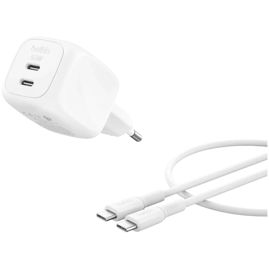 BELKIN Power Adapter 2*USB-C, 50 W – photo 1