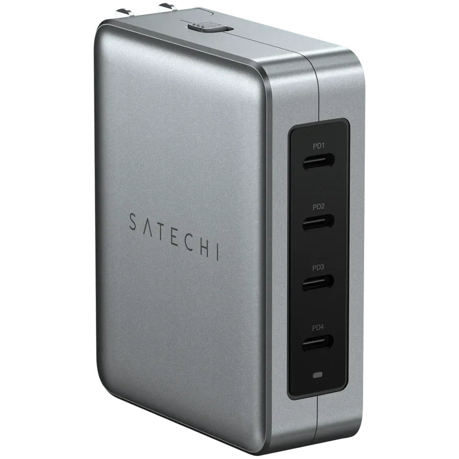 Сетевое зарядное устройство SATECHI с комплектом адаптеров 145W USB-C 4-Port GaN (ST-W145GTM) – photo 1