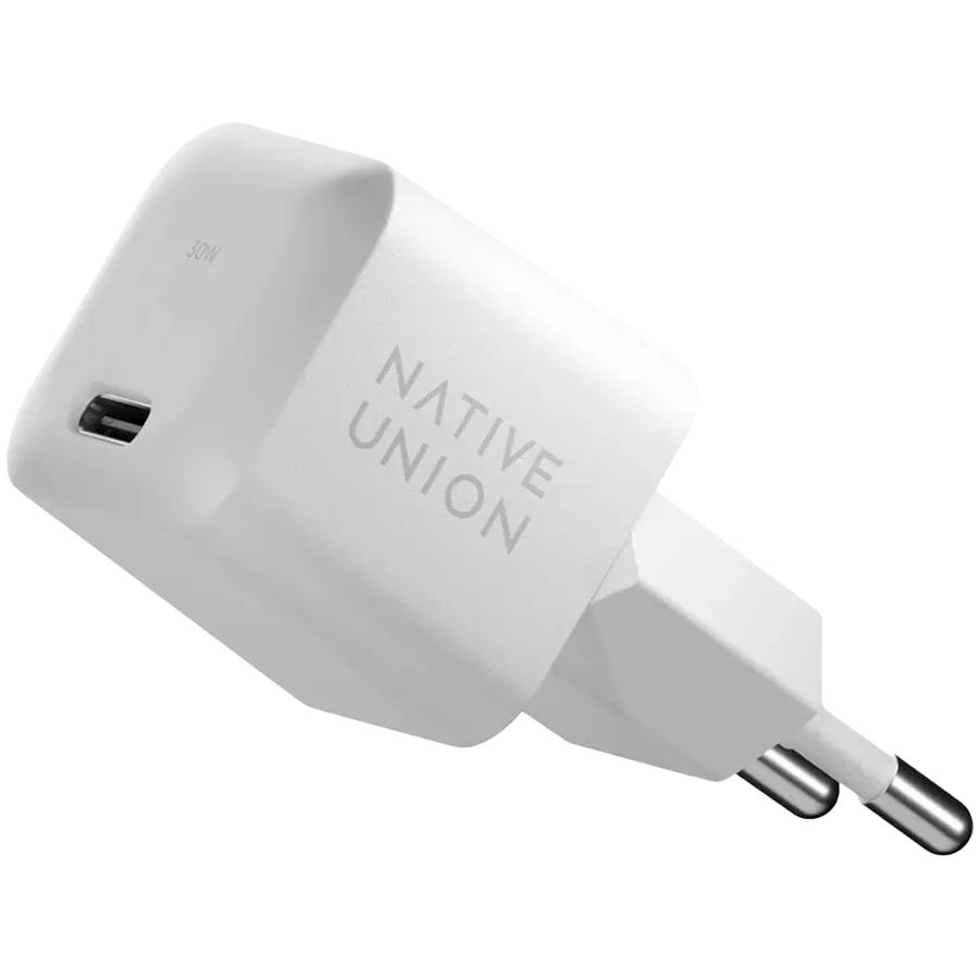Зарядное устройство NATIVE UNION Fast GaN Charger PD 30W USB-C Port White (FAST-PD30-2-WHT-EU) – photo