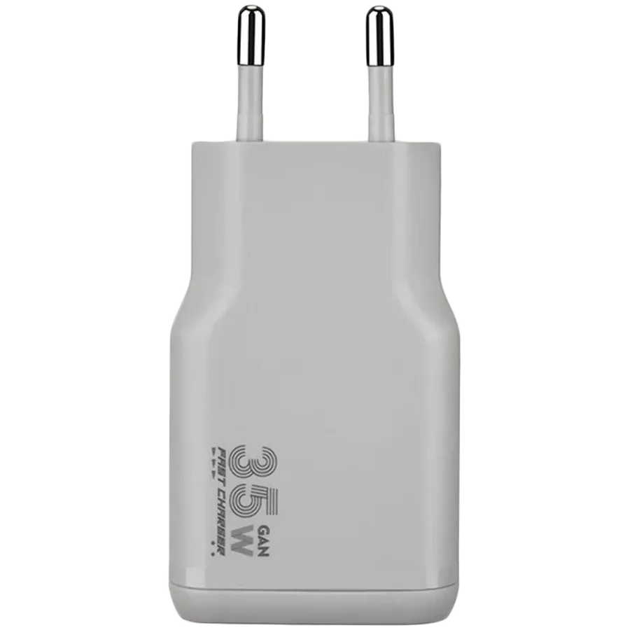 Adaptor de alimentare Tucano One Power Kit GaN 35W USB-C + Cablu, Gray – photo 1