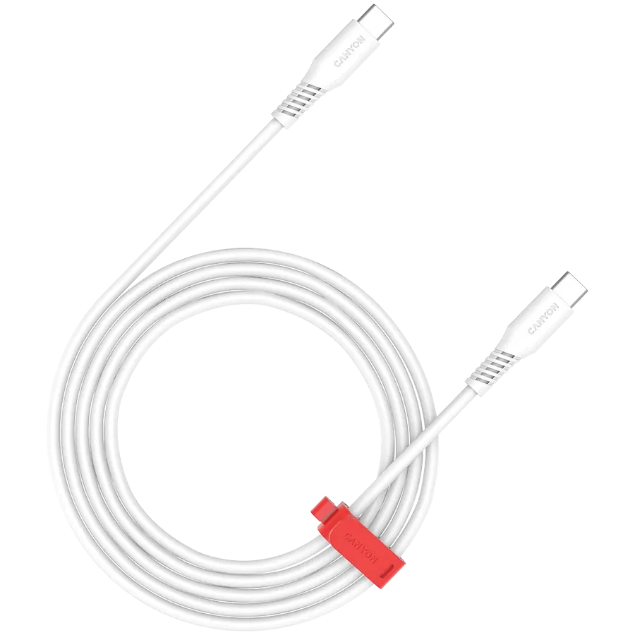 Kabel CANYON USB-C/USB-C, 1.2m, Ağ – photo
