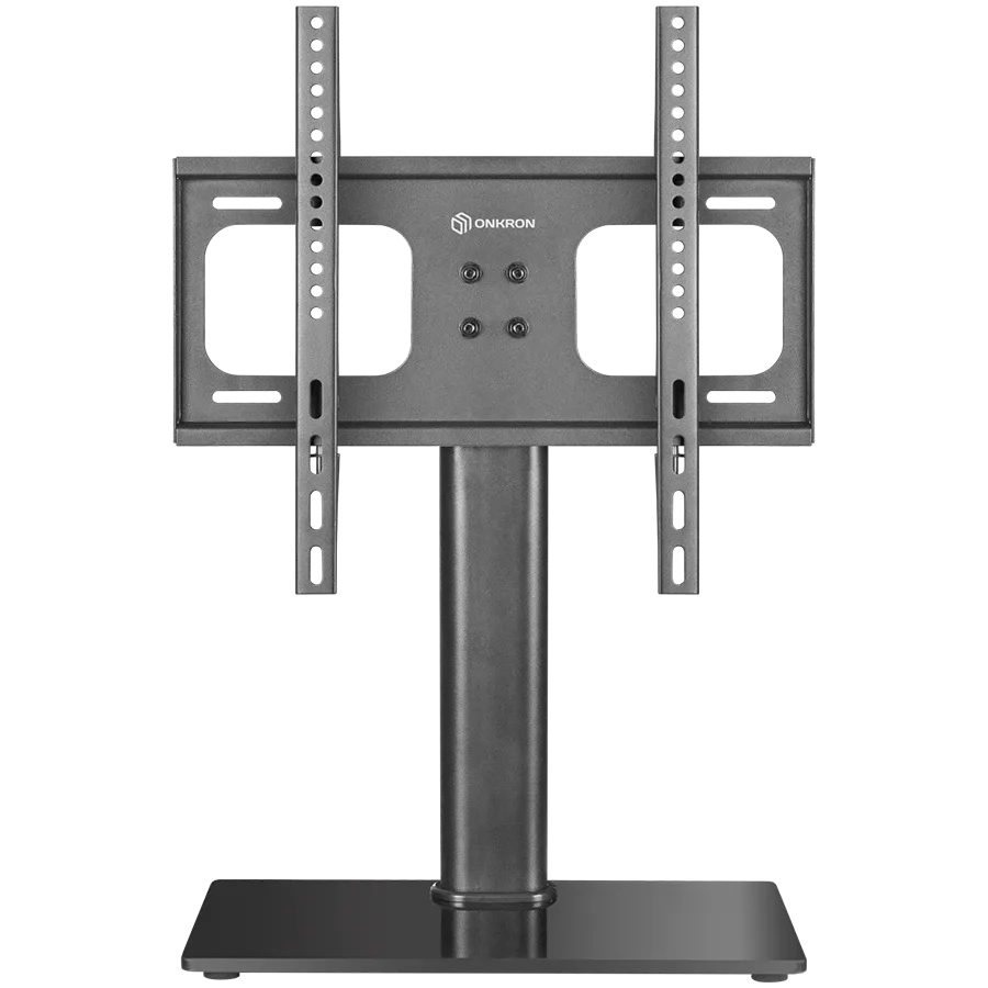 ONKRON Universal Height Adjustable Table Top TV Stand for 26 to 55-inch Flat Panel TVs Digital Panels 30 kg, Black