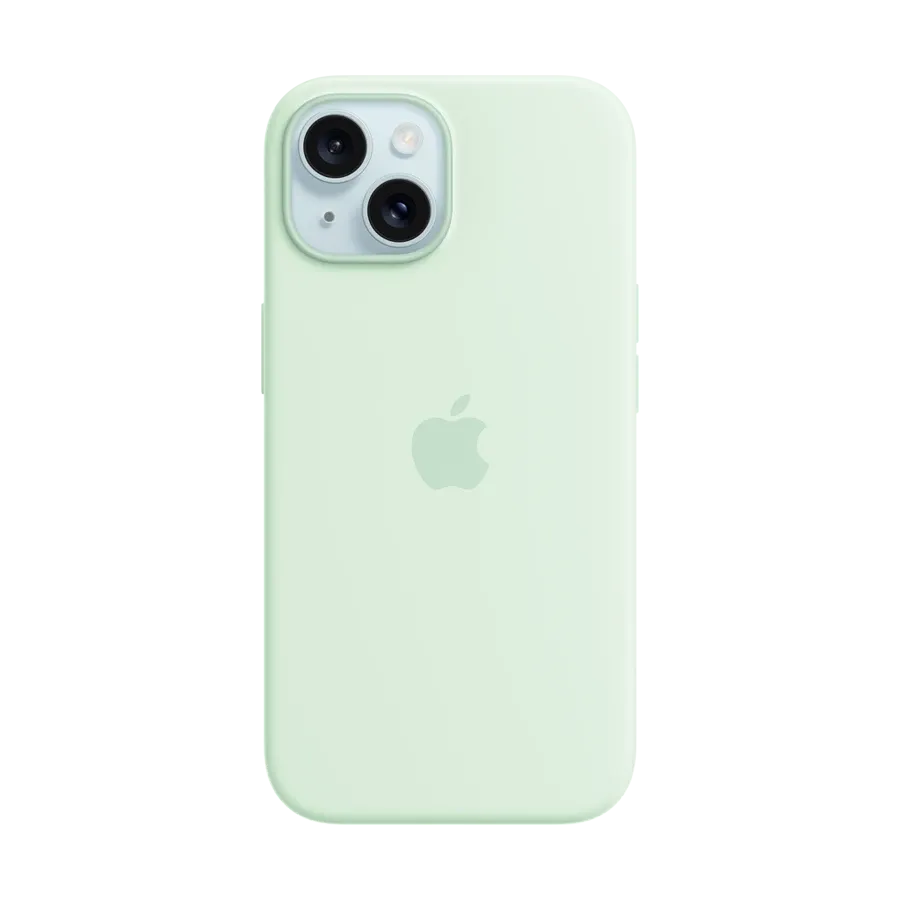 Silikon qoruyucu örtük Apple MagSafe ilə iPhone 15 üçün, Soft Mint – photo 1