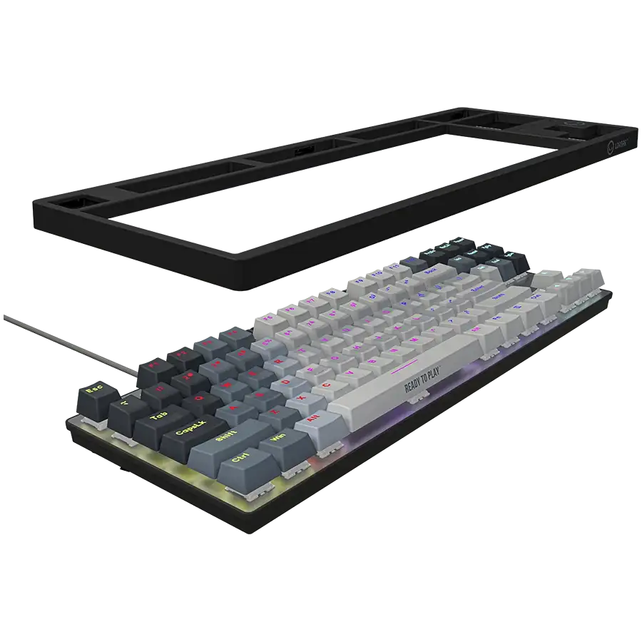 LORGAR Azar 514TKL, Wired RGB mechanical gaming keyboard, white