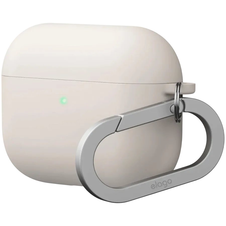 ELAGO Чехол Liquid Hybrid Hang Серо-бежевый для AirPods Pro (Gen3) – photo
