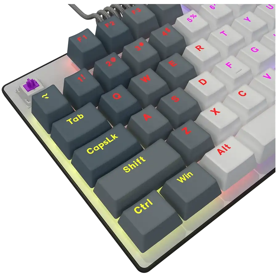 RKR LORGAR Azar 514TKL, Wired RGB mechanical gaming keyboard, white