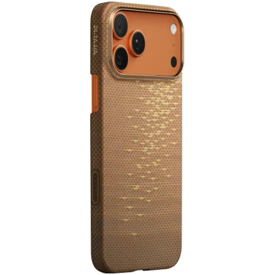 Qoruyucu örtük PITAKA Ultra Slim MagSafe ilə iPhone 17 Pro üçün, Golden Glint – photo 1