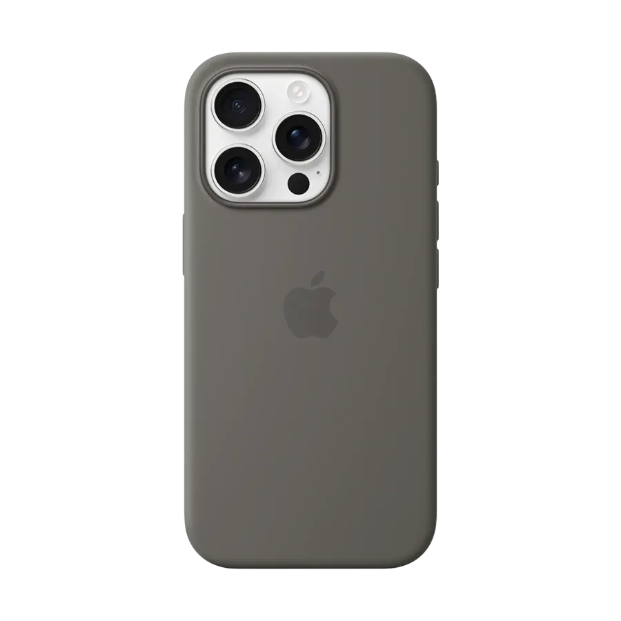 Apple силиконовый чехол с MagSafe Stone Gray для iPhone 16 Pro – photo