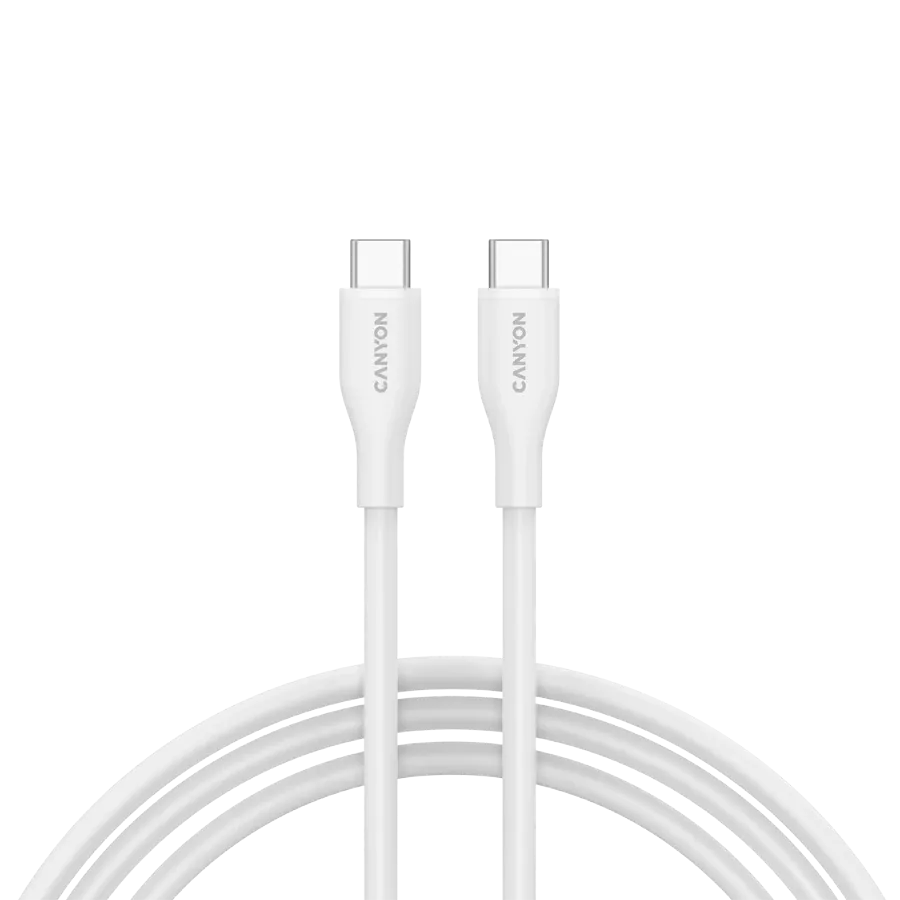 Cable CANYON CC60SC10 USB-C to USB-C, 1m, White – photo 1