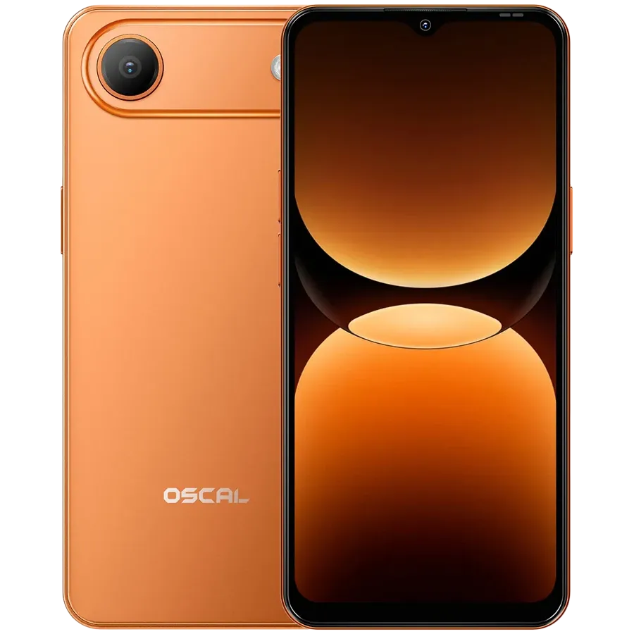 OSCAL Flat 3C smartphone in Blaze Orange