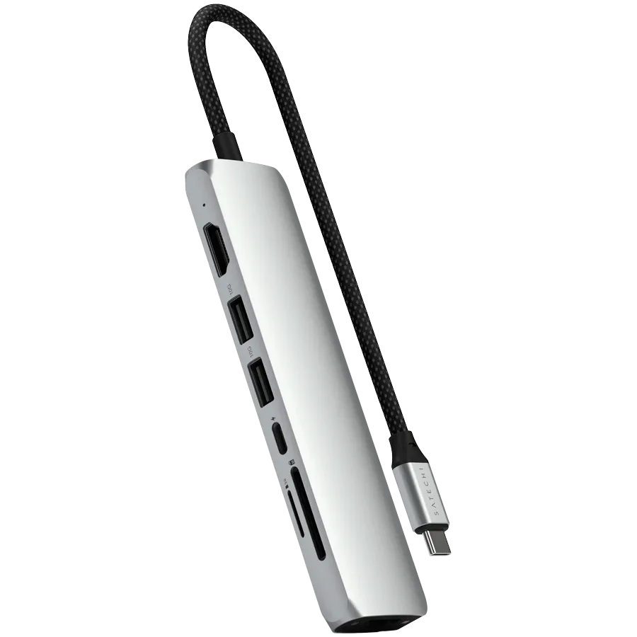 SATECHI Slim 7 Multiport, Silver – photo 1