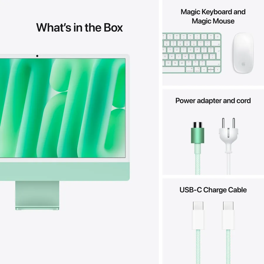 24-inch iMac with Retina 4.5K display: Apple M4 chip with 8‑core