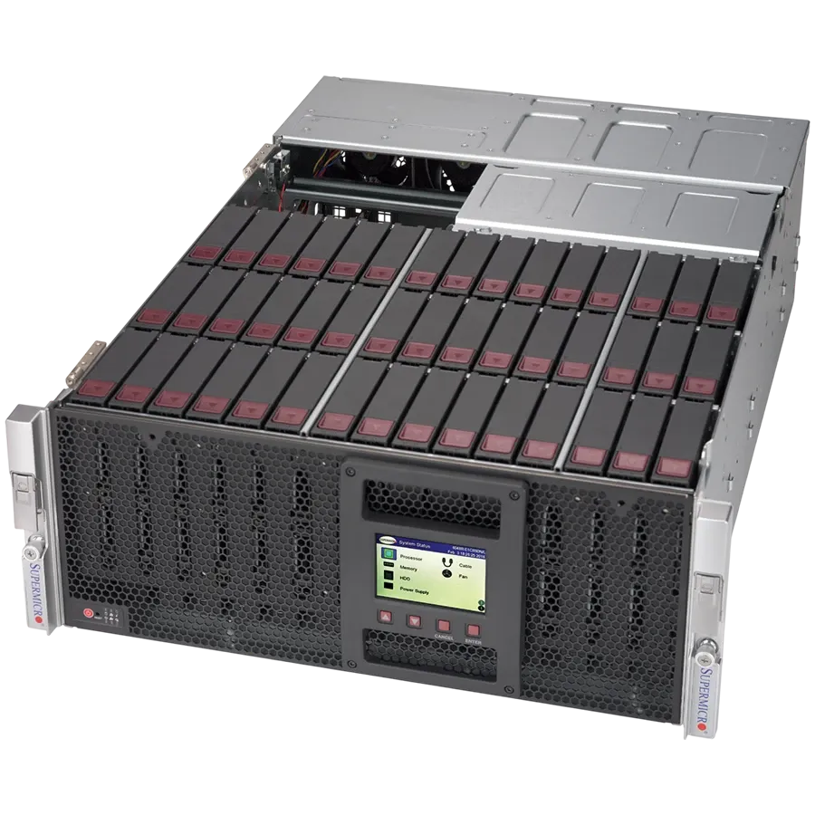 Super Micro Mini Chassis Supermicro storage chassis CSE-946LE1C-R1K66JBOD, 45 x 3.5